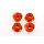 Hiro Seiko 4mm Alloy Serrated Wheel Nut (Orange·4pcs)